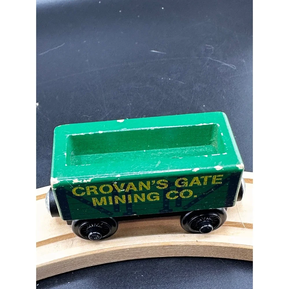 Vtg 2003 Thomas Wooden Railway Coal Car Crovan's‎ Gate Mining Co Train Magnetic